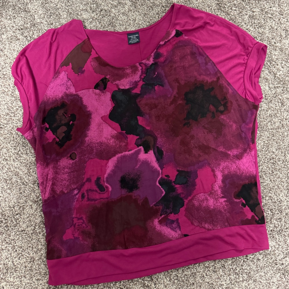 Faded Glory Pink and Black Short Sleeve Tee